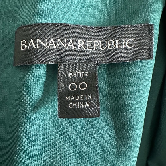 Banana Republic Grecian Sleeveless Green Floral Pleated Tiered Midi Dress 00P - Picture 8 of 9